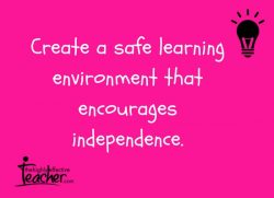 create a safe learning environment